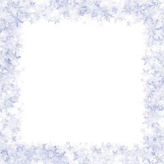 Fototapeta premium Zimowa śnieżna rama