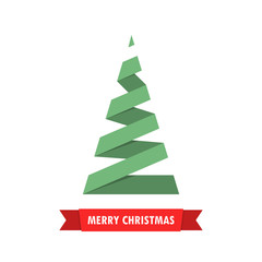 Christmas tree icon. Vector illustration