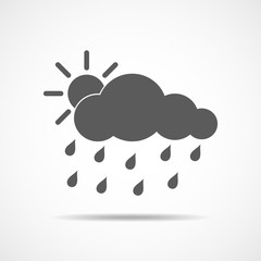 Rain cloud icon. Vector illustration