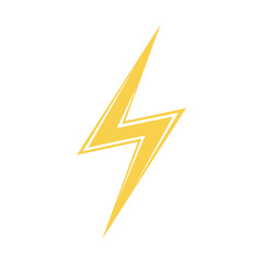 Lightning icon. Vector illustration.