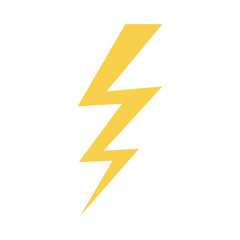 Lightning icon. Vector illustration.
