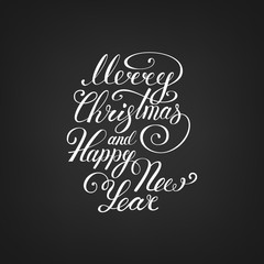 Merry Christmas Text .Happy New Year vector illustration lettering design EPS 10. Christmas card