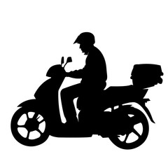 Obraz na płótnie Canvas man on a motorycle