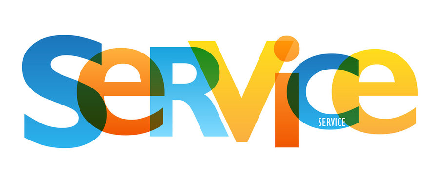"SERVICE" vector letters icon 