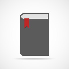 Book flat icon. Vector illustration