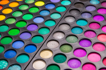 Colorful make-up eye shadow palette