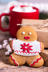 Christmas cookies. Christmas cookies with festive decoration.