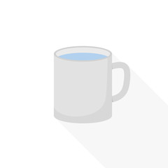 Mug icon in flat design. Vector illustration