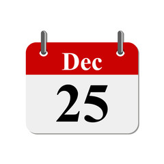 Christmas calendar icon. Vector illustration.