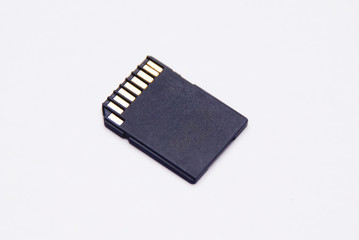 SD card Over White Background