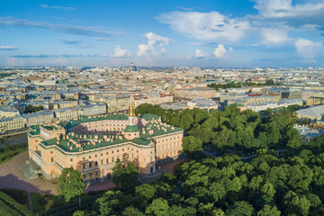 Mikhailovsky Castle in St. Petersburg, top view