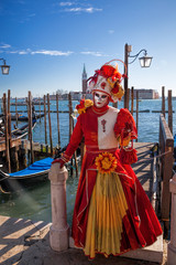 Famous carnival in Venice, Italy