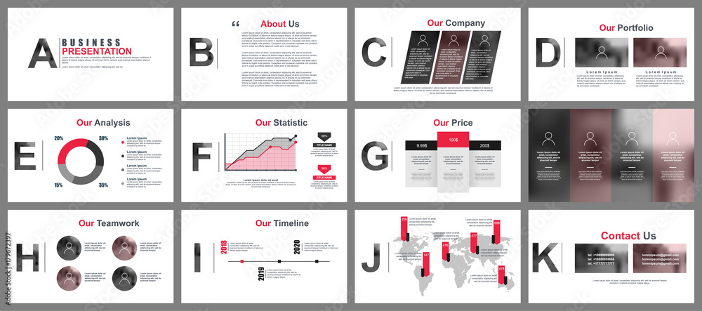 Poster business presentation slides templates from infographic elements. can be used for presentation, flye
