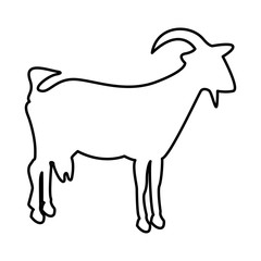 Goat black icon .