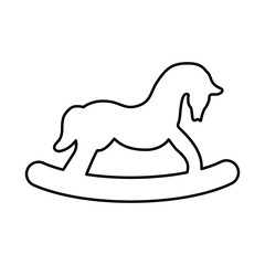 Toy horse black icon .