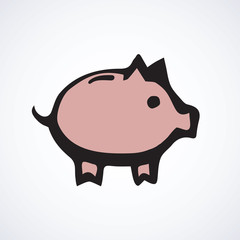 Money box. Vector symbol