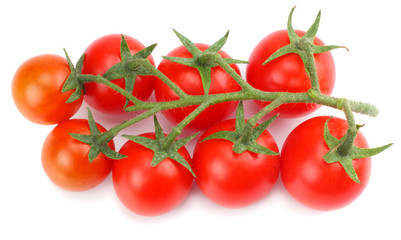 cherry tomatoes isolated on a white background