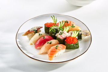 Exquisite Asian menu in the restaurant