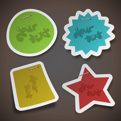 Vector Paper Cut Stickers Template