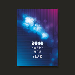 Best Wishes - New Year Flyer, Card or Background Vector Design - 2018
