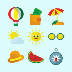 Summer Travel Icon Set