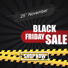 Black Friday sale banner. November 25th