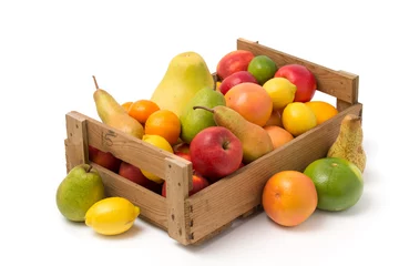 Deurstickers Kiste mit Obst © womue
