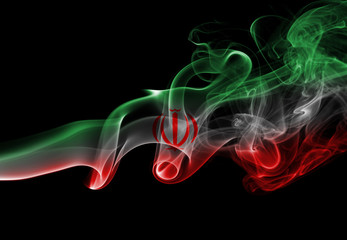 Iran national smoke flag