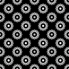 Polka dot, flower chaotic seamless pattern 1.11