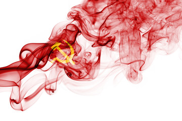 Fototapeta premium Communist national smoke flag