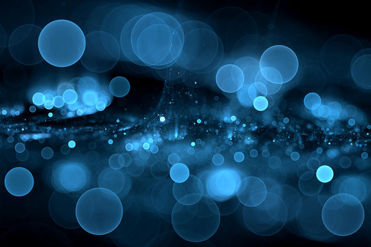 Abstract blue bokeh background