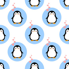 Snowman Seamless Pattern Background, Christmas Vector illustration
