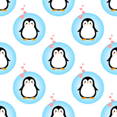 Snowman Seamless Pattern Background, Christmas Vector illustration