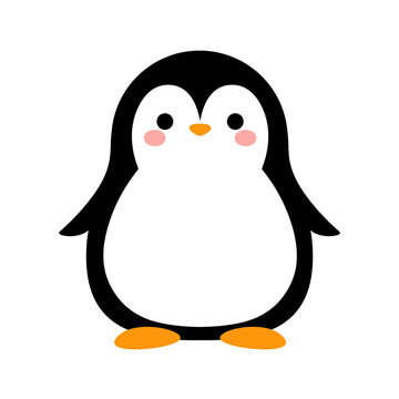 Cartoon Penguin Icon, Vector illustration
