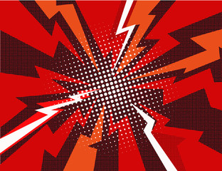 Comic book explosion ray background vector illustration