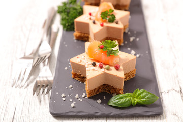 christmas toast with foie gras