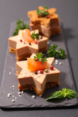 christmas toast with foie gras