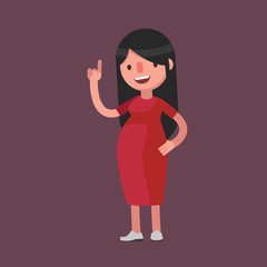 Vector illustration of a pregnant women