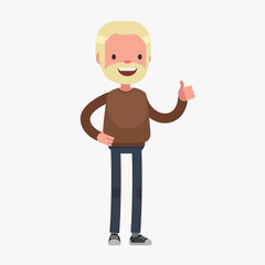 Male character in casual clothes: Vector illustration.