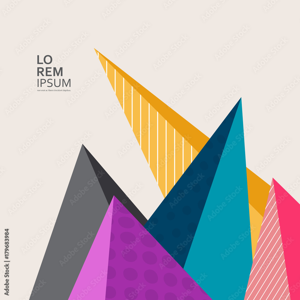 Poster Vector Triangle Crystal Design / Geometry Concept Background