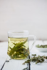 Fototapeta premium melissa officinails lemon balm tea