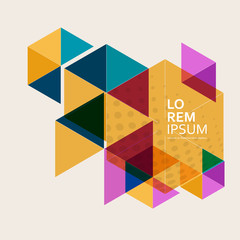 Vector Abstract Colorful Hexagon Concept / Creative Background