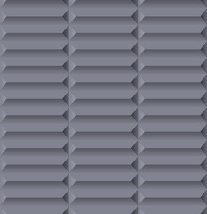 Obraz premium Seamless abstract gray pattern with geometric 3d blocks in a row. Vector texture for your design