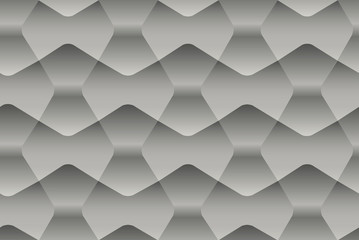 Seamless abstract gray pattern with geometric 3d forms. Vector texture for your design