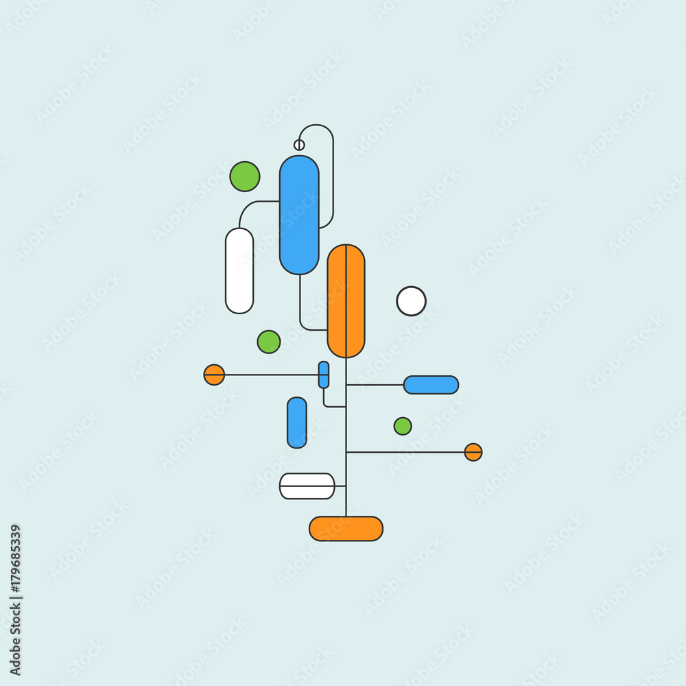 Poster seamless background of geometric elements
