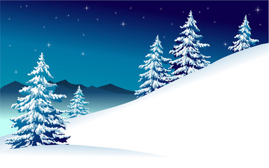 Winter mountain landscape