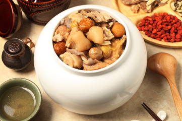 Buddha jump out the wall - Steamed assorted meats in Chinese casserole  
