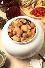 Buddha jump out the wall - Steamed assorted meats in Chinese casserole  
