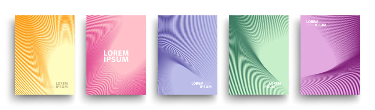 Simple Modern Covers Template Design. Set of Minimal Geometric Halftone Gradients for Presentation, Magazines, Flyers, Annual Reports, Posters and Business Cards. Vector EPS 10