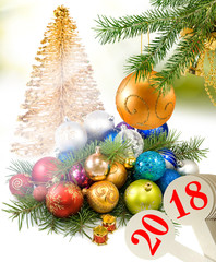 image of beautiful Christmas card close-up